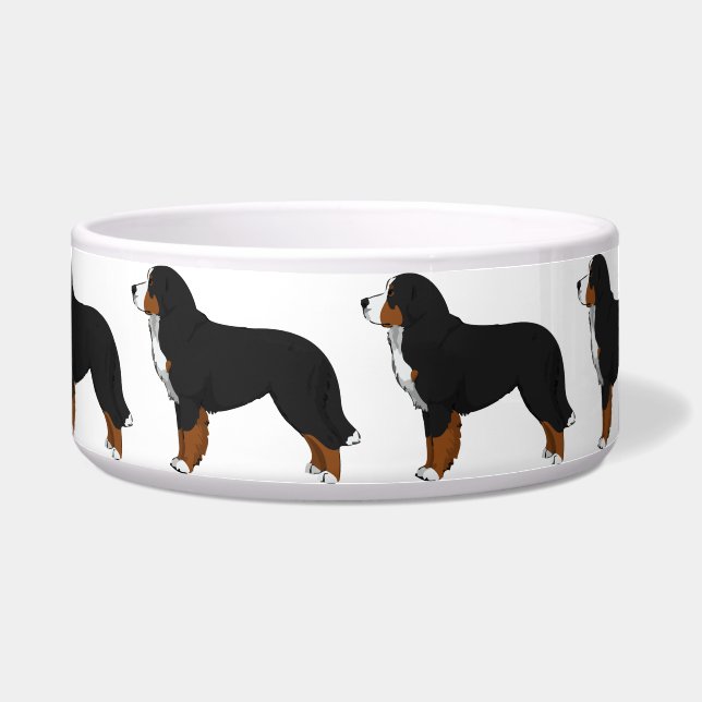 Écuelle Bernois Mountain Dog Ceramic Chien Bowl (Devant)