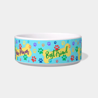 Écuelle Best Friend Customizable Paws & Bones Dog Bowl