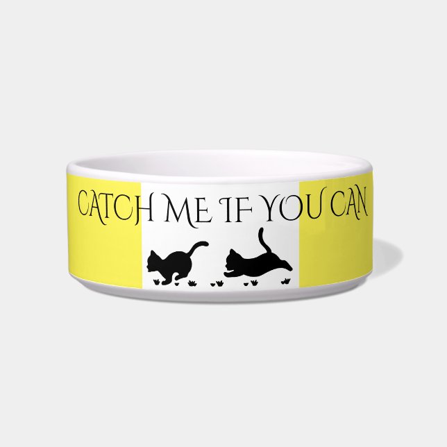 Écuelle Black kittens Cat bowl customized with quote (Devant)