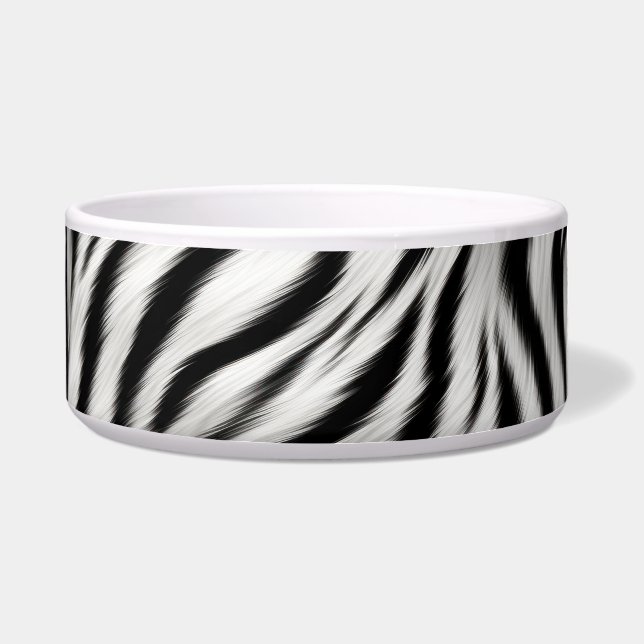 Écuelle Black White Zebra Print Animal Safari (Devant)