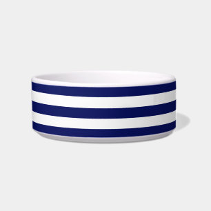 Écuelle Bleu blanc Horiz Preppy Stripe #3 Monogramme