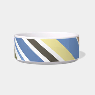 Écuelle Bleu bleu rétro Gris Gris Motif Pet Bowl