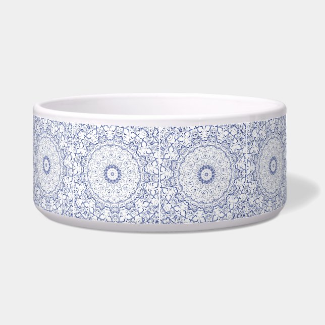 Écuelle Bleu dentelle poêle (Devant)