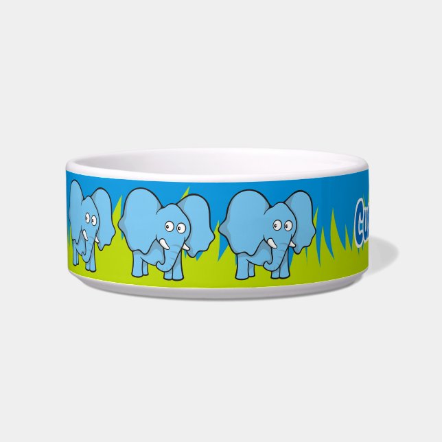 Écuelle Bleu éléphant bol de dessin (Gauche)