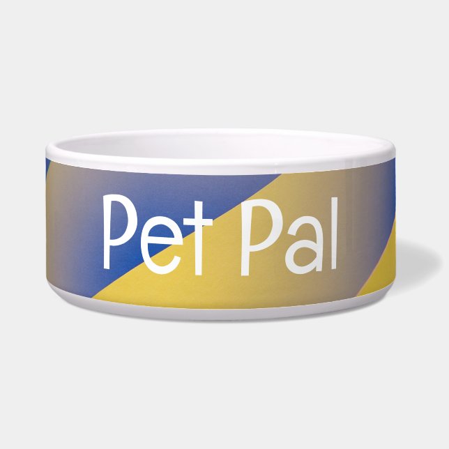 Écuelle Bleu et Jaune frisé poivron avec PET PALText (Devant)