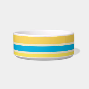 Écuelle Bleu jaune rétro Motif Pet Bowl