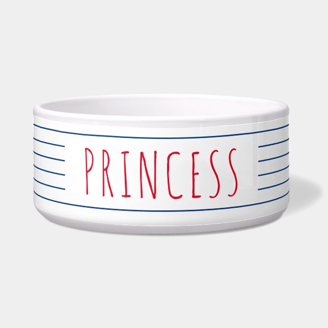 Écuelle Bleu Nautique avec Bleu Rouge Été (Devant)