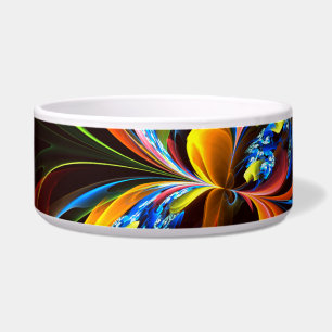 Écuelle Blue Orange Floral Moderne Art Abstrait Motif #03