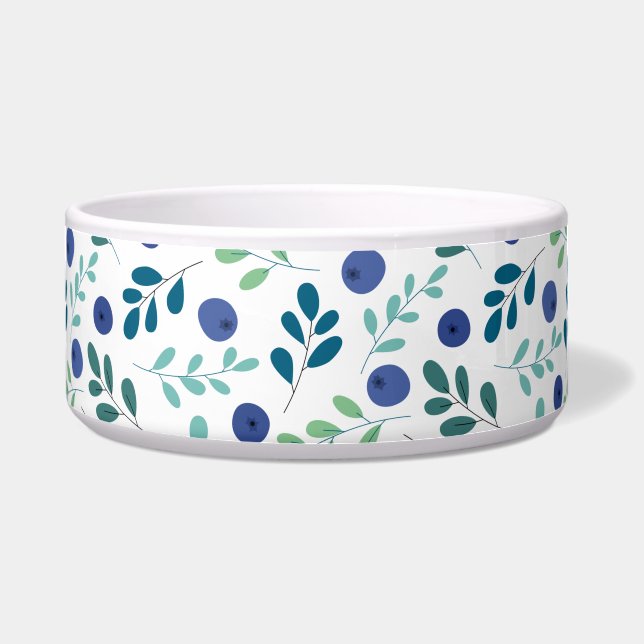 Écuelle Blueberries à Motif Feuille vert (Devant)