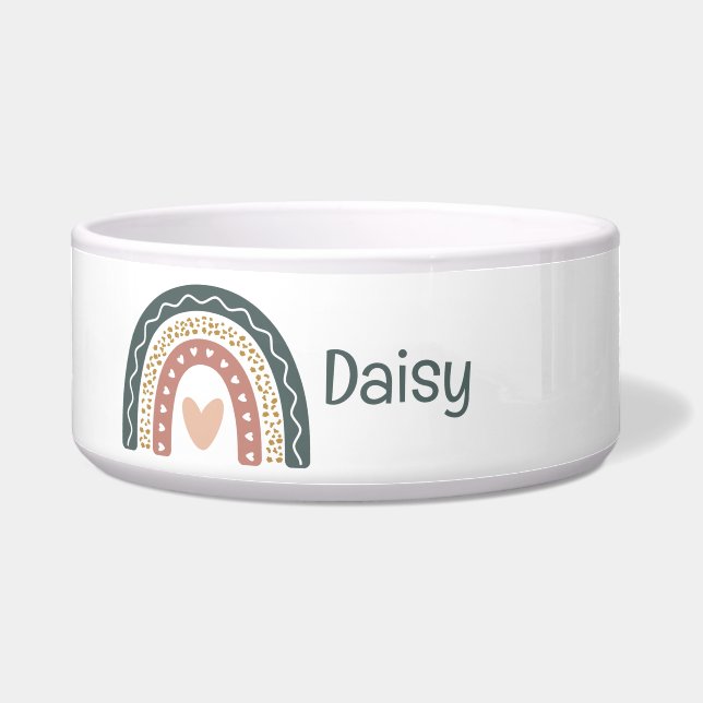 Écuelle Bohème Monogramme Arc-en-ciel Bol de Nourriture po (Devant)