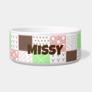 Écuelle Boho Brown, Bourgogne, vert et mauve Whimsical