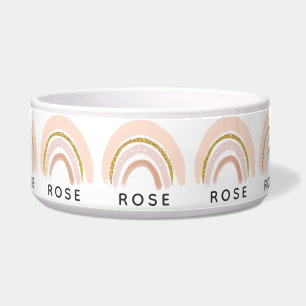 Écuelle Boho élégant arc-en-ciel rose et or