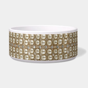 Écuelle Bol à chien Perles et Diamants