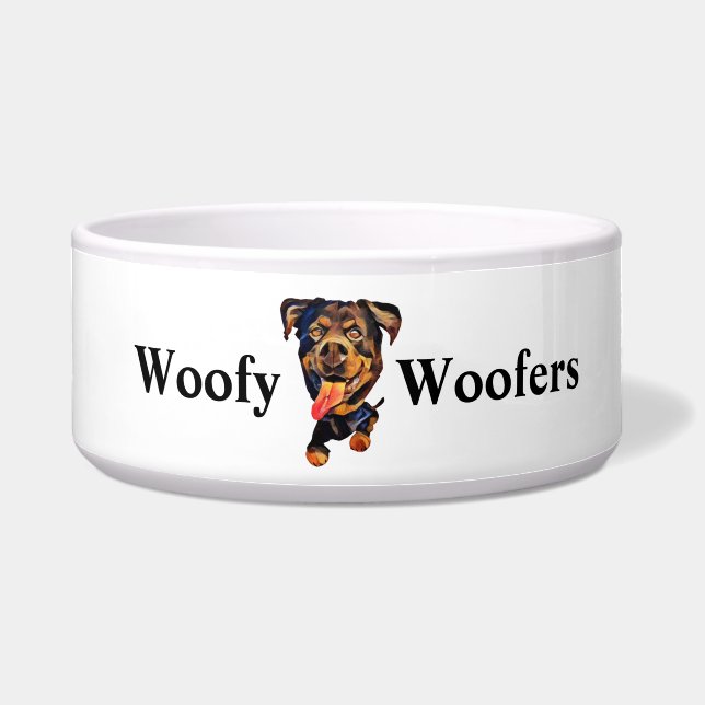 Écuelle Bol à motif drôle de Rottweiler (Devant)