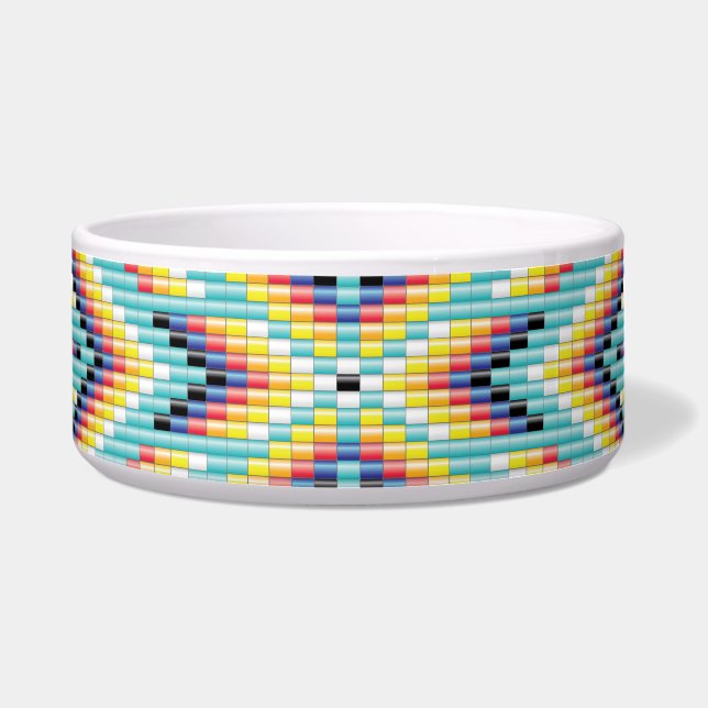 Écuelle Bol à motifs de perles navajo pour animaux de comp (Devant)