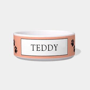 Écuelle Bol à motifs empreinte de patte "Teddy" Orange pou