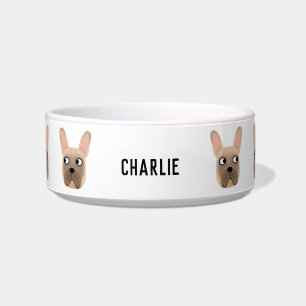 Écuelle Bol à nom pour Bouledogue Français Fauve