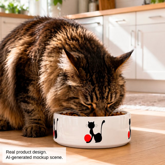Écuelle Bol à nourriture pour chat noir Mangeoire pour ama (Créateur téléchargé)
