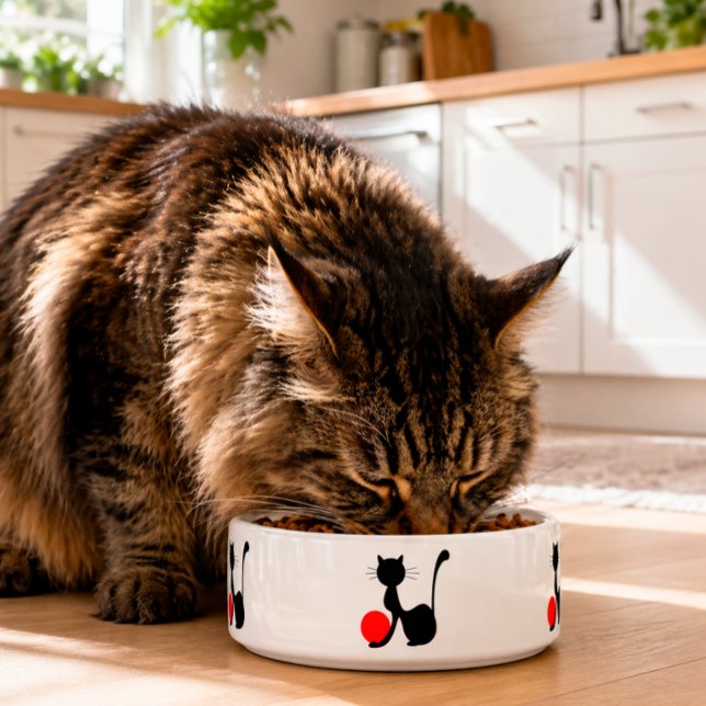 Écuelle Bol à nourriture pour chat noir Mangeoire pour ama (Créateur téléchargé)