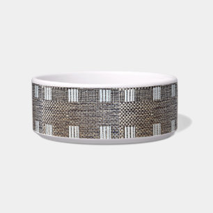 Écuelle Bol à Trinette Personnalisé Gris & Carrés Hors Bla