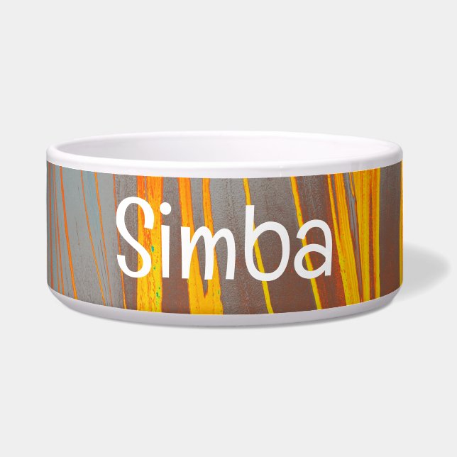 Écuelle Bol Abstrait marbré avec texte SIMBA (Devant)