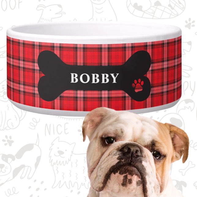 Écuelle Bol alimentaire pour animaux motif buffle rouge (Créateur téléchargé)