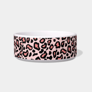 Écuelle Bol alimentaire pour animaux motif léopard rose ré