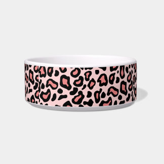 Écuelle Bol alimentaire pour animaux motif léopard rose ré