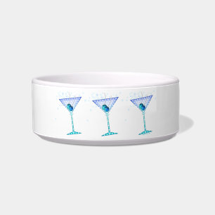 ÉCUELLE BOL BLEU DE CASSE-CROÛTE DE COCKTAIL DE MARTINI