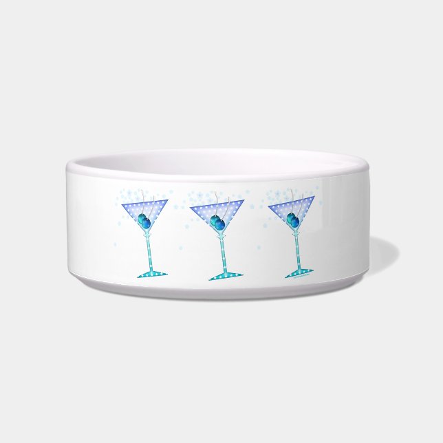 ÉCUELLE BOL BLEU DE CASSE-CROÛTE DE COCKTAIL DE MARTINI (Devant)