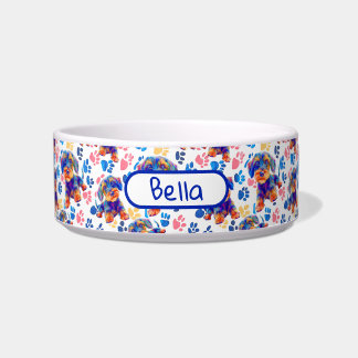 Écuelle Bol coloré pour dachshunds, moderne,
