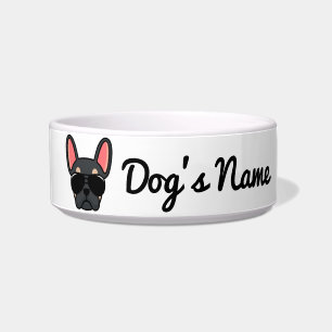 Écuelle Bol de Bulldog français mignon noir et tan