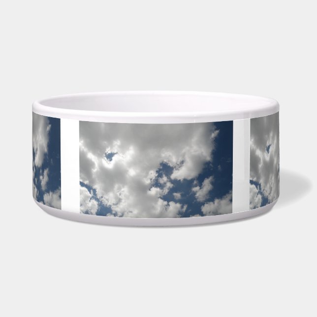 Écuelle Bol de chien à ciel nuageux (Devant)