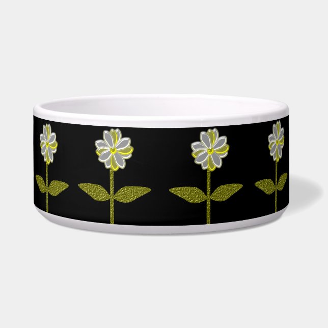 Écuelle Bol de chien à fleur de marguerite (Devant)