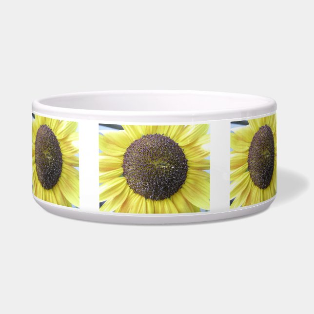 Écuelle Bol de chien de tournesol jaune (Devant)