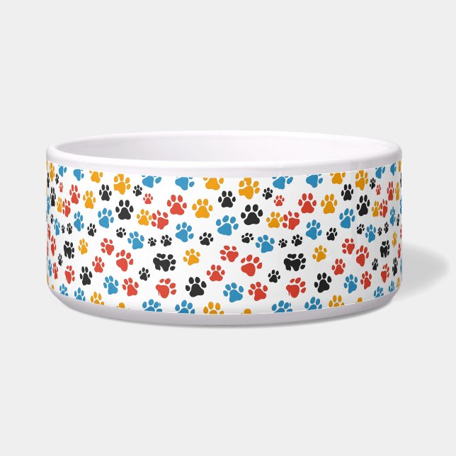 Écuelle Bol de Chien Paw Coloré (Devant)
