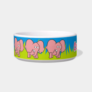 Écuelle Bol de dessin animé d'éléphant rose