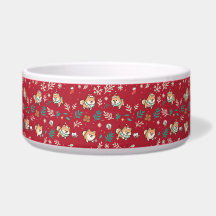 Bol de Noël pour chien Poméranie Mignon Kawaii Fêt