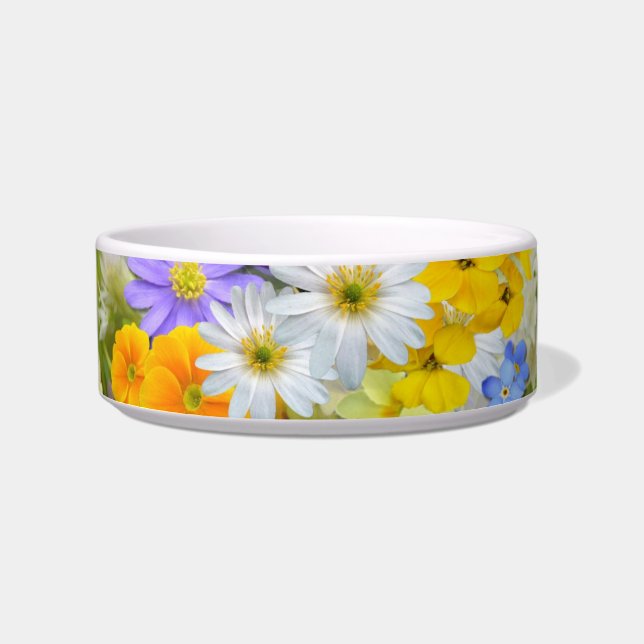 Écuelle bol de nourriture pour chat de fleurs de printemps (Devant)