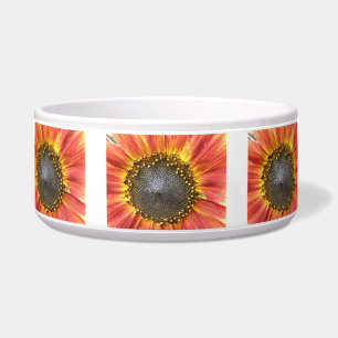 Écuelle Bol de tourbières de tournesol rouge et jaune