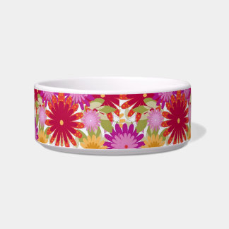 Écuelle Bol d'eau de chat de printemps floral