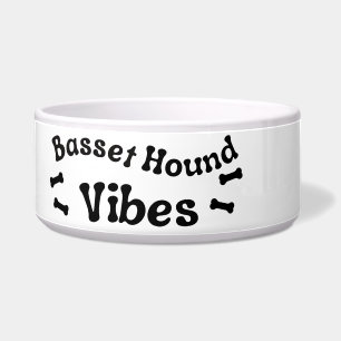 Écuelle Bol en céramique Basset Hound Vibes pour chien