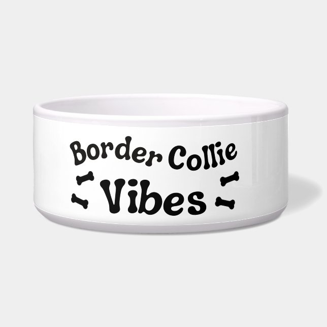 Écuelle Bol en céramique Border Collie Vibes (Gauche)