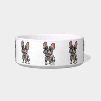 Écuelle Bol en céramique drôle pour chien Bouledogue Franç