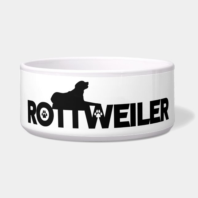Écuelle Bol en céramique pour chien Rottweiler (Devant)