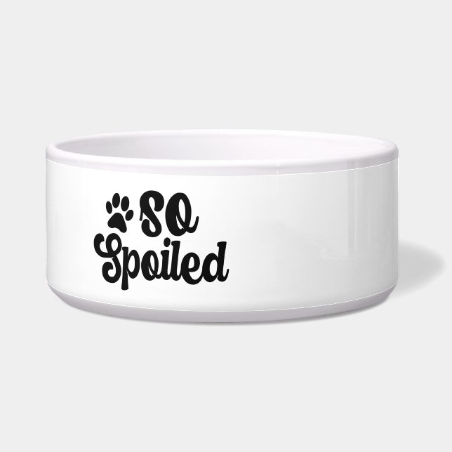 Écuelle Bol en céramique pour chien tellement gâté (Gauche)
