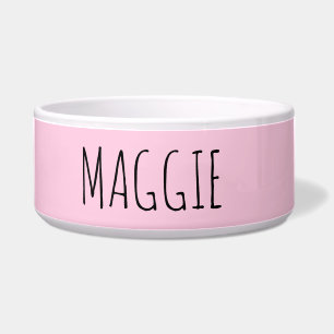 Écuelle Bol en céramique rose personnalisé pour animaux de