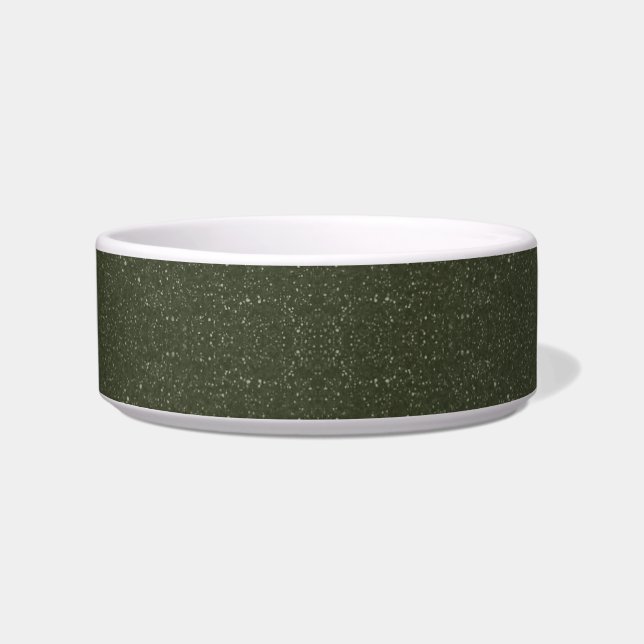 Écuelle Bol en céramique verte mousse texturée pour animau (Devant)