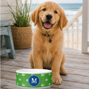 Écuelle Bol en plastique pour chien Monogramme Baleine Bla