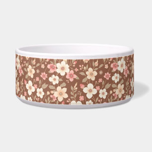 Écuelle Bol floral pour nourriture/eau pour animaux de com